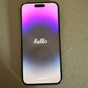 Apple iPhone 14 Pro Max 512GB Unlocked  Deep Purple w/ 2 Cases